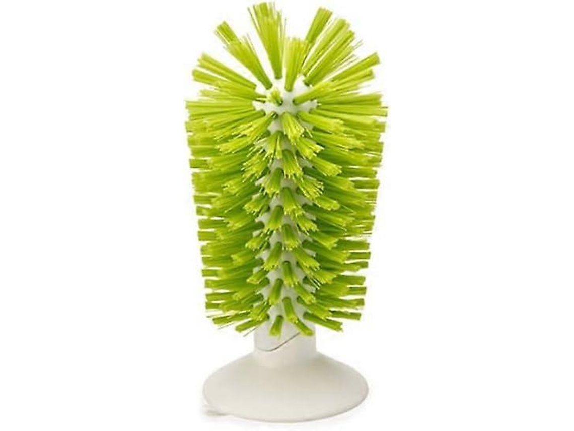 Brocha de maquillaje con ventosa, vertical, cerdas cepilladas, para limpieza de botellas de cocina, Rosewell Cleaning (verde)
