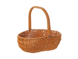 Cesta de flores de ratán natural para jardín y picnic