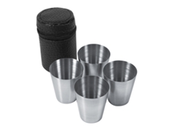 Taza De Acero Inoxidable De 30 Ml Para Té, Café O Cerveza Con Bolsa De Transporte, 4 Unidades.