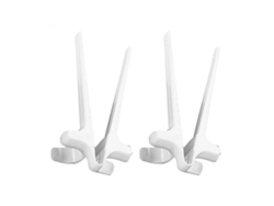 2026-5441-palo De Comer Dedos Plástico Alimentario Reutilizable Anti-desformación Para Snacks Hogar Oficina 2pcs Blanco