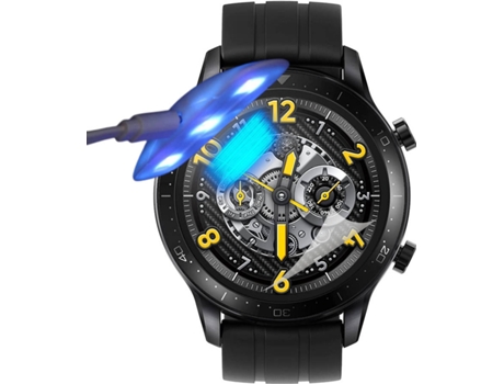 Kit de 4 Protectores de Pantalla Hidrogel para Realme Watch S Pro 41mm Flexshield con Lámpara UV