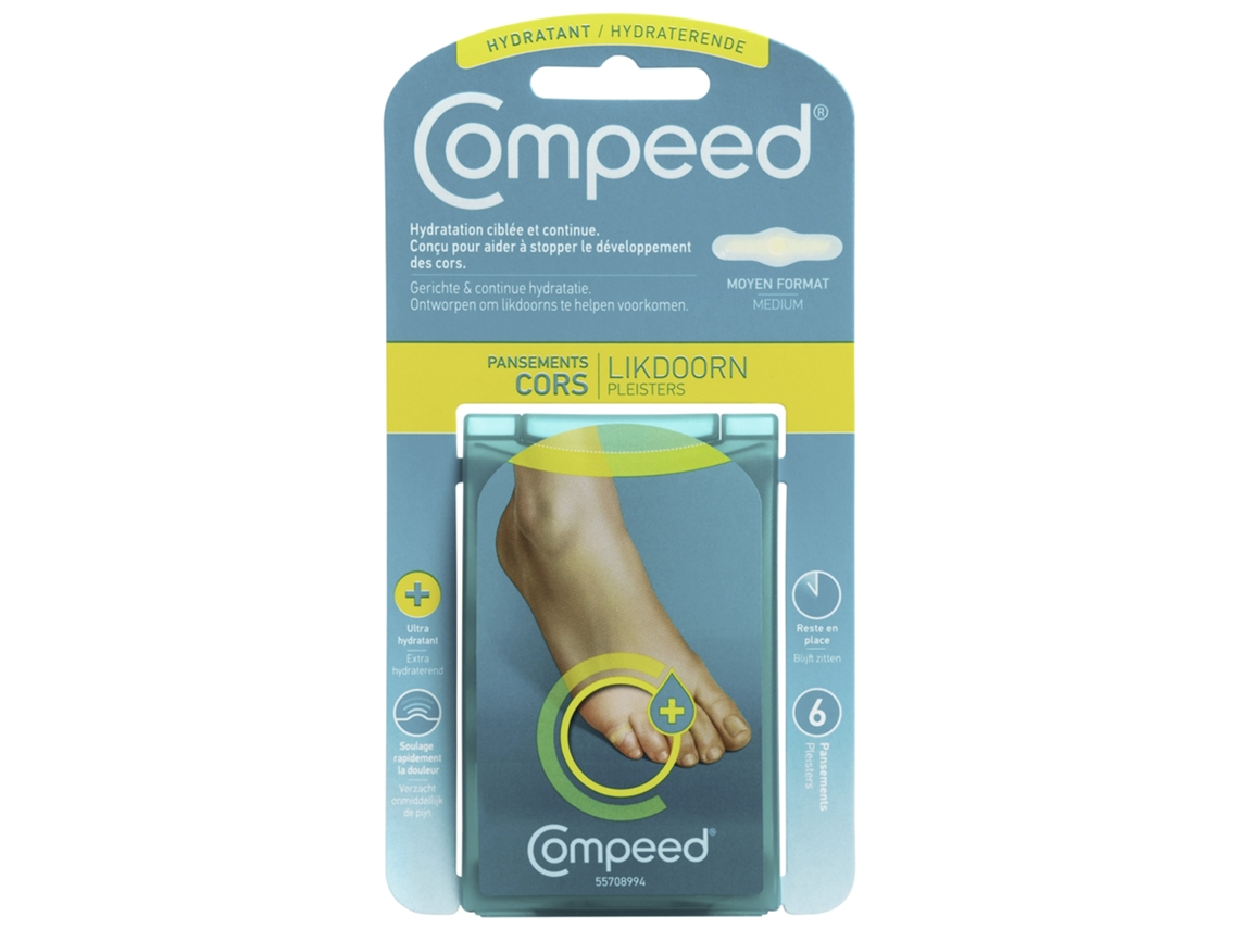 Curativo Callos Apósito Hidratante Mediano Formato 6 Apósitos COMPEED