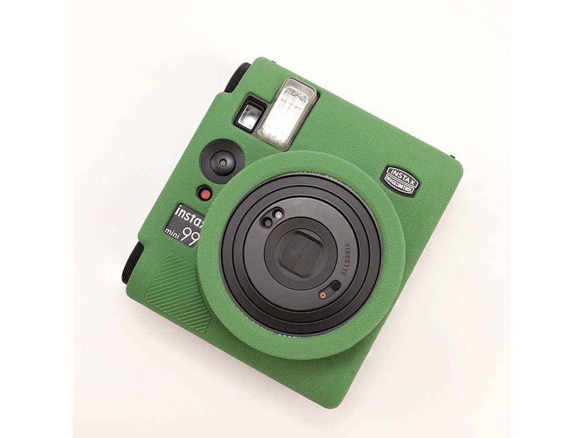 Funda protectora de color liso para Instax Mini 99. Funda de silicona suave y resistente a impactos. Verde Yunzii.