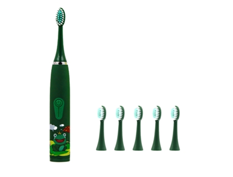 Cepillo de dientes eléctrico para niños con 6 cabezales de cepillo resistente al agua IPX7 temporizador inteligente incorporado cepillo de dientes ...