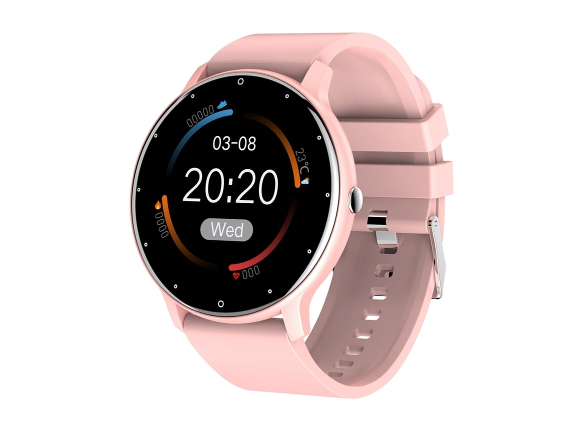 Reloj inteligente ELORY rosa con cronógrafo, monitorización del sueño y podómetro.