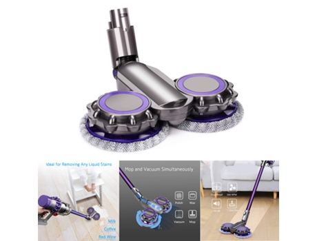 Accesorio de cabezal de mopa eléctrico Compatible con Dyson V6 Animal/V6 Motorhead/Dc58/Dc59/Dc61/Dc62/Dc74