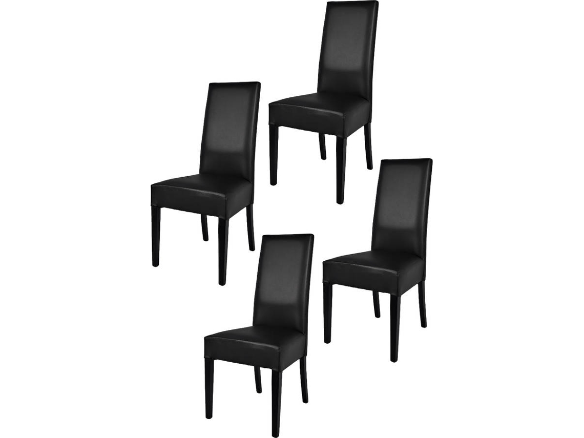 Conjunto de 4 Cadeiras T M C S Luisa (Preto - 99x46x55 cm - Madeira)