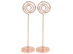 2pcs Portavasos De Mesa Redondo Metal Estabilidad Diseño Convexo Electroplateado Oro Rosa