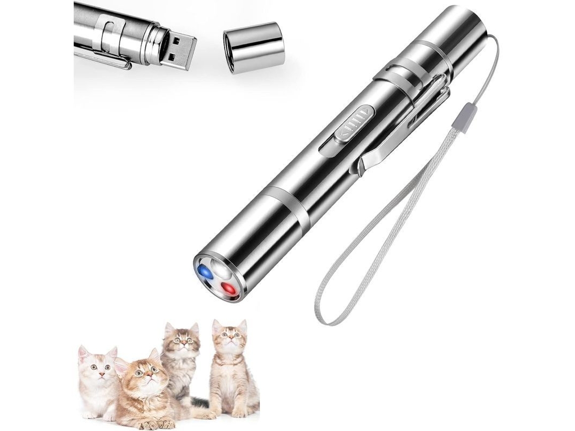 Juguete Interactivo Para Gatos Y Perros Linjou 7 En 1, Linterna Led Recargable Usb
