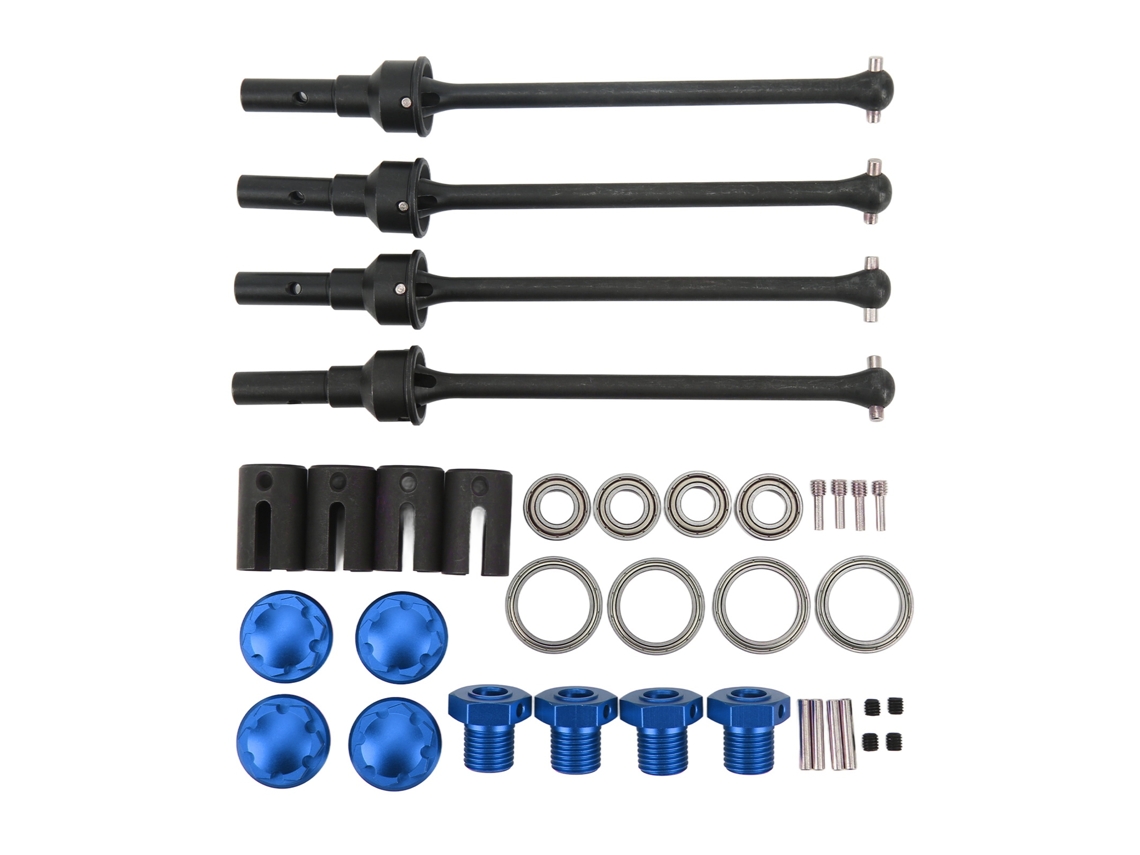 Eje De Transmisión Extendido De Acero Cvd Con Rosca Hexagonal Para Coche Rc Traxxas Maxx 1/10 Repuesto Azul