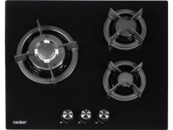 Placa de Gas SAUBER SECGB06 (Gas Natural - Negro)