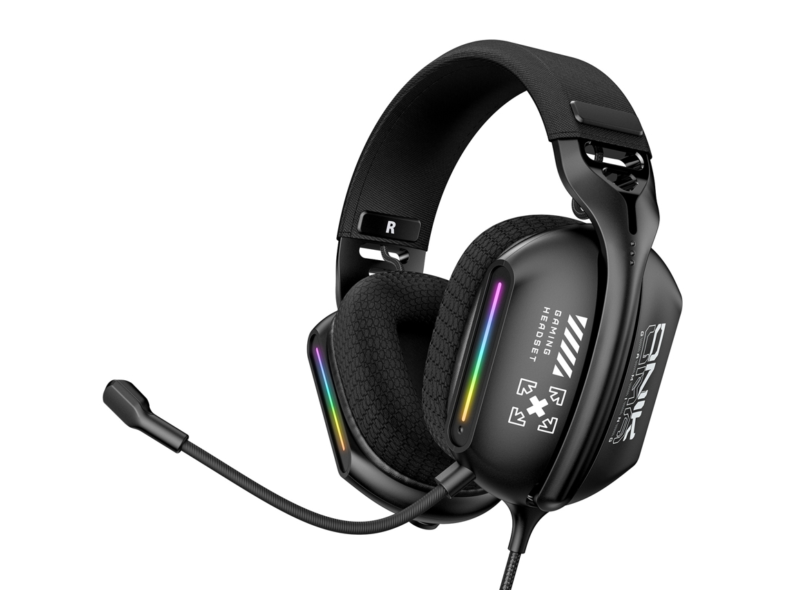 Auriculares para juegos con iluminación RGB para ordenador X12 + cable adaptador