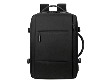 Mochila de mano, mochila de viaje expandible Mochila impermeable Mochila para computadora portátil para hombres-negro