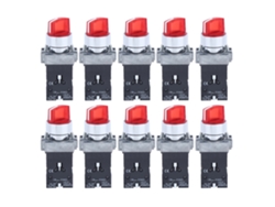 10 Interruptores Pulsadores De 2 Niveles Normalmente Abiertos Berm Con Luz, 220 V, Bem-xb2-01xd/21