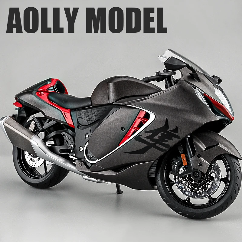 Miniatura De Motocicleta Em Escala 1:9, Feita Em Metal Fundido, Com Amortecedores E Faróis.