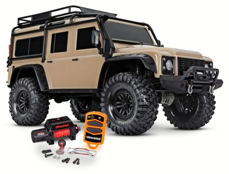 Coche TRAXXAS Trx4 scale & trail defender crawler, sand c/ winch (Edad Mínima Recomendada: 14 años)