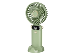 Ventilador portátil de mano, recargable por USB, ideal para viajes al aire libre. Panoona Green