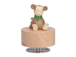 Caja de música de mono de madera para armar, decorativa, regalo navideño