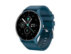 Reloj inteligente Bw0223 con Bluetooth, monitorización de frecuencia cardíaca, oxígeno en sangre y presión arterial. Color silicona azul. Ly Ebike.