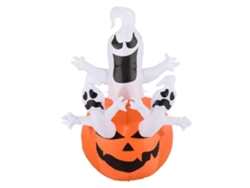 Rebe-fantasma Inflável Em Abóbora Com Led Para Decoração De Halloween Interior Exterior Jardim Pátio Festa