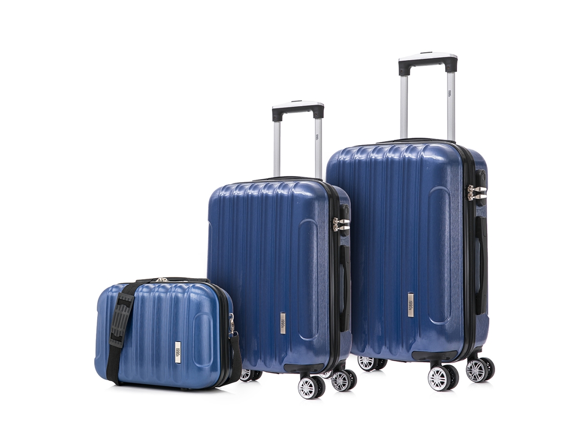 Juego de maletas Policarbonato Rígida 3 piezas|Maleta Cabina 55cm|Maleta Mediana 68cm|Neceser 29cm