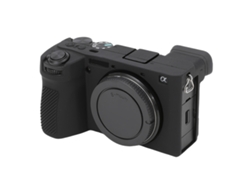 Capa Protetora De Silicone Macio Brilhante Para Sony Ilce-6700 / A6700 Preta