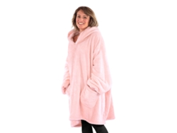 Snugrug Sudadera Con Capucha Rosa Cuarzo Manta Usable Mantas Con Capucha De Gran Tamaño Para Adultos Con Capucha