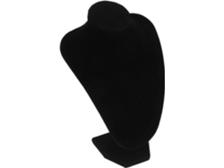 Soporte Expositor 3d Terciopelo Negro Collares Joyas Diseño Estable Multifuncional Dimensiones 22x15 Ideal