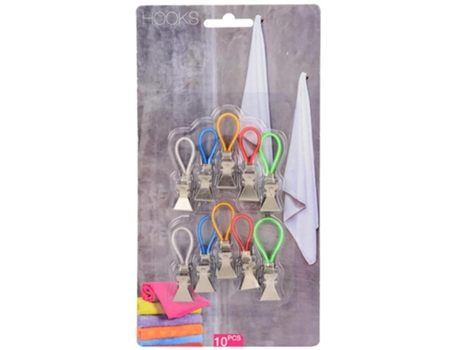 Pinzas colgar paños 10 piezas blister 10