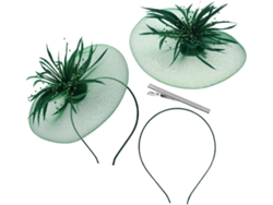 De 2 Peças Estilo Anos 20 Com Fascinator, Tiara De Tule E Véu Para Casamento.