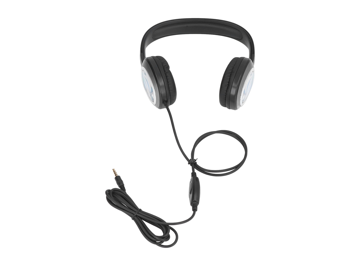 FONES DE OUVIDO com Fio para Crianças com Limite de Volume e Cancelamento de Ruído Preto