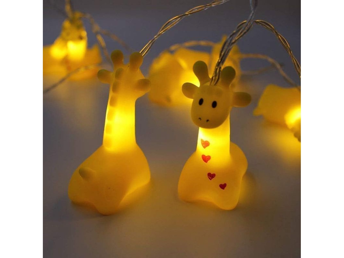 Guirnalda De Luces Led Con Forma De Jirafa Linjou, Funciona Con Pilas, 1,5 M, 10 Led