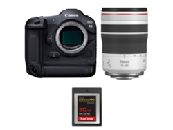 Canon EOS R3 + RF 70 200mm F/4 L IS Usm + 1 Sandisk 512GB Extreme Pro CFExpress Tipo B + Libro electrónico “20 consejos para fotos impresionantes”