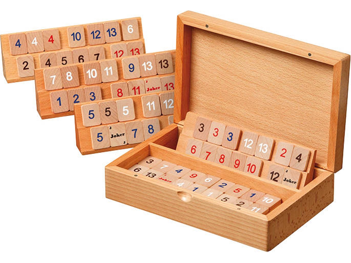 Casete Philos Rummy de madera de haya 22x14,5cm