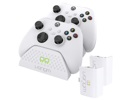 Base de Carga VENOM Duplo con 2 X Baterias Recarregáveis Xbox Series X y S/Xbox One (Blanco)