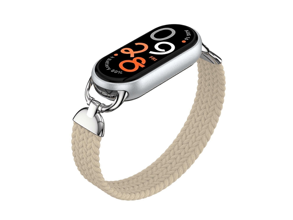 Pulsera de nailon trenzado con un pasador metálico para Xiaomi Smart Band 10/9/8