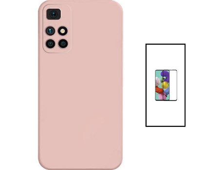 Kit Carcasa + Protector de Pantalla Full Cover Xiaomi Redmi 10 2022 PHONECARE Rosa