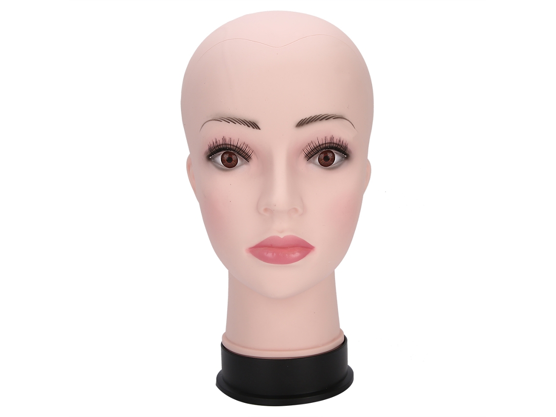 Cabeza De Maniquí De Pvc Femenina Para Exhibición De Sombreros Y Pelucas