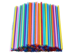1000 Pajitas De Plástico Desechables Largas Y Coloridas