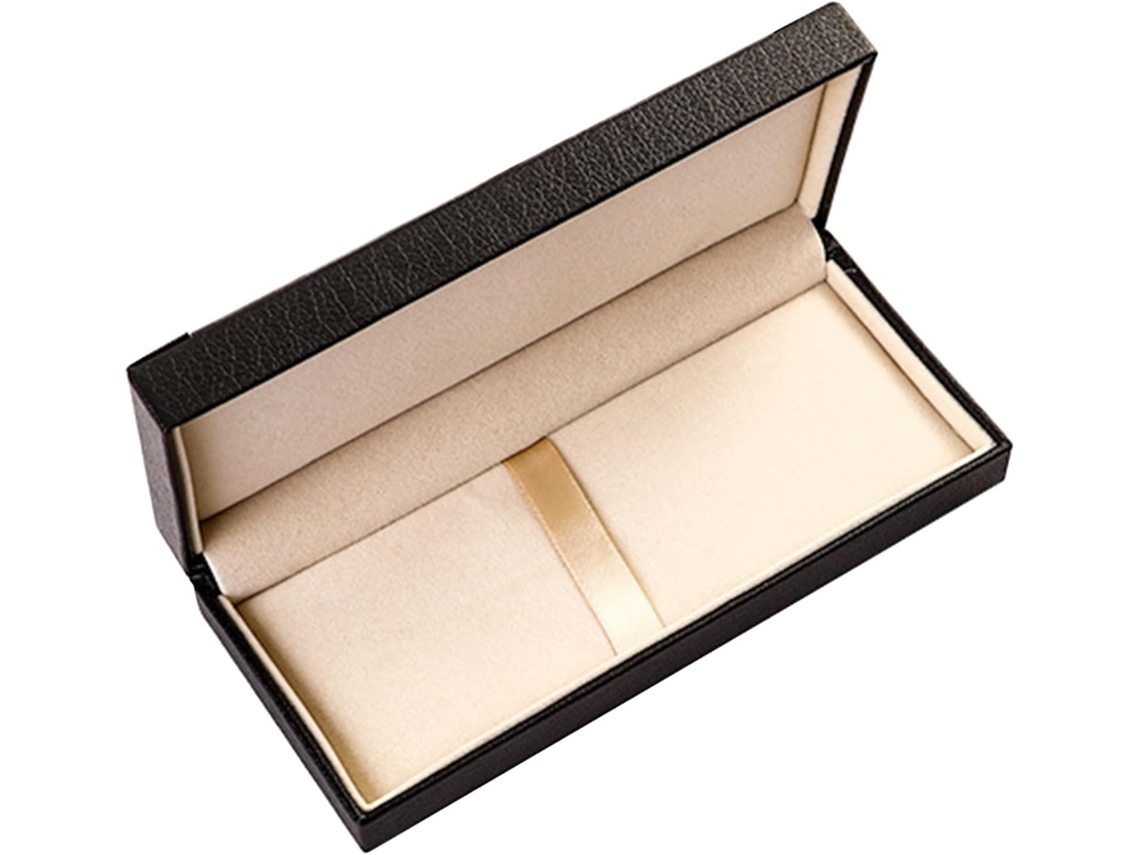 Estuche Para Bolígrafos De Piel Negra Con Forro Aterciopelado, Resistente Y Fiable, Estuche Delicado Para Bolígrafos
