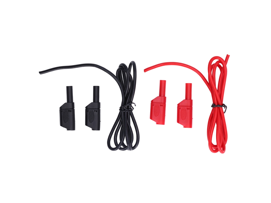 Cabo De Teste Banana 4mm Macho-macho 32a 1000v Vermelho Preto Kit Para Bateria Eletricidade