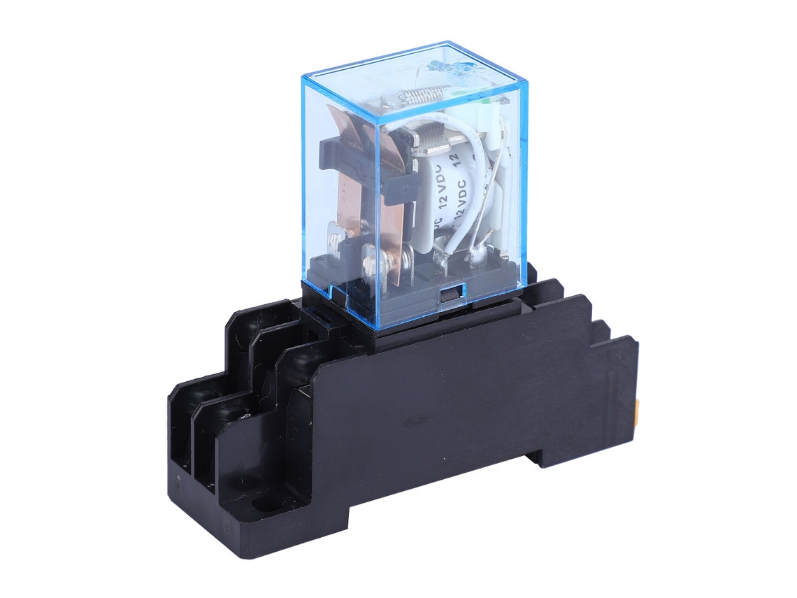 Relé De Potencia De Bobina De 8 Pines Ly2nj Dpdt Con Base Ptf08a (12 V Cc) Jqx-13f Hh62p-l