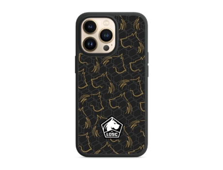 Funda Móvil Oficial Lille Fc para iPhone 13 Pro PHONECASES3D Piel Sintética Negro