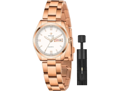VEANXIN Relojes de pulsera con pulsera de acero inoxidable plateado para mujer-Azul plateado