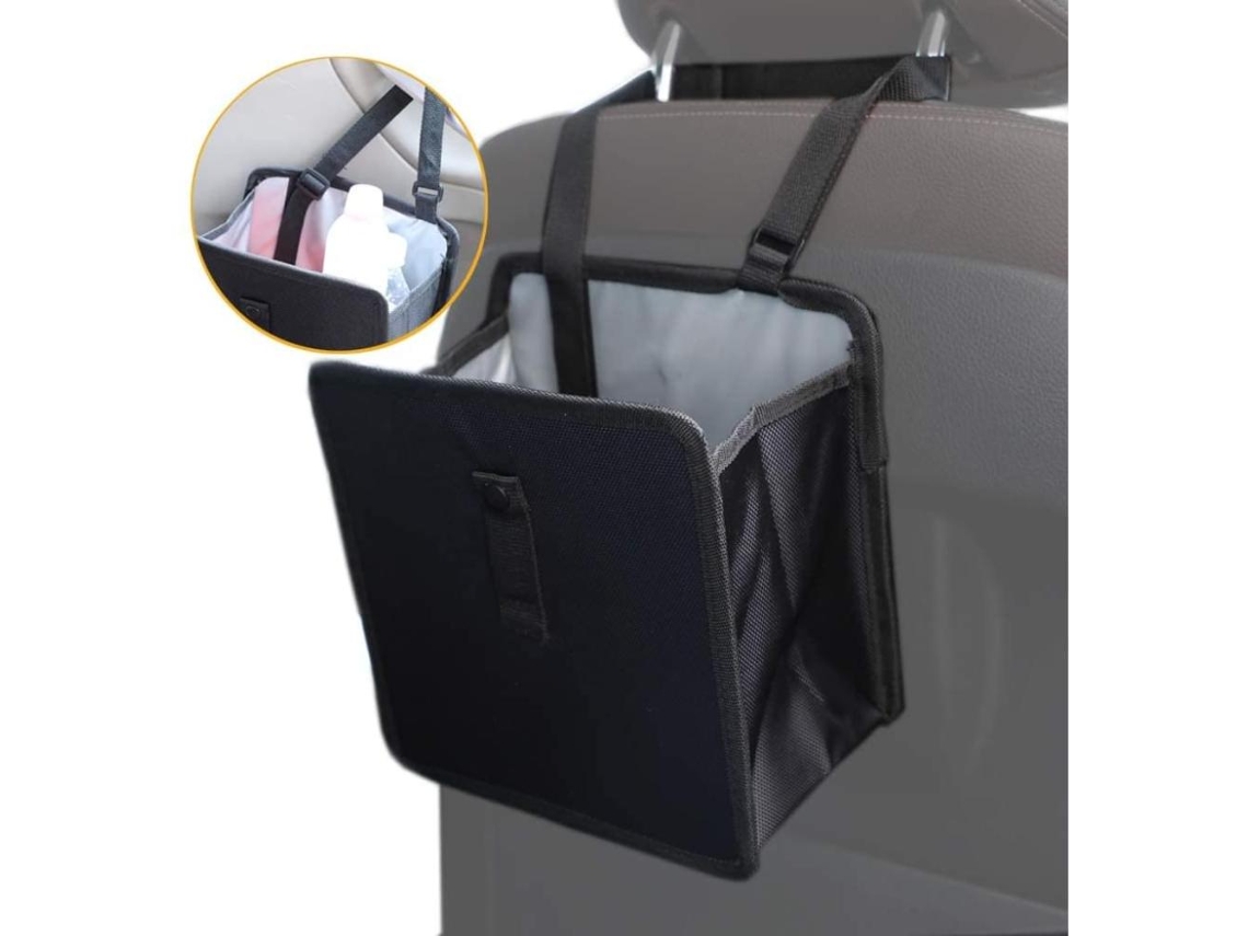 Cubo de basura plegable para coche, organizador multiusos para coche con correas ajustables, materiales duraderos de alta calidad para mantener limpio su coche, para