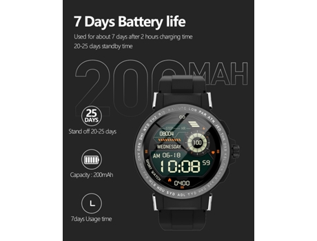 Relojes inteligentes para Android iOS iPhone, IP68 a prueba de agua, Bluetooth, rastreador de actividad física del sueño - Plata CHRONUS