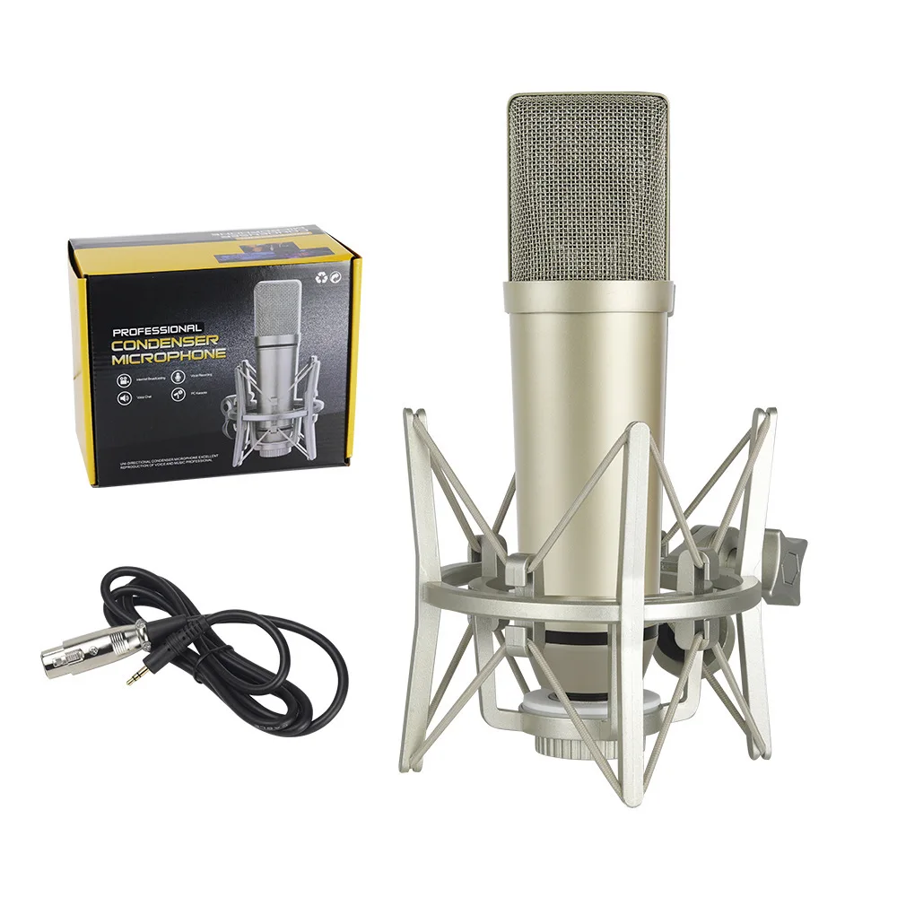 Micrófono De Condensador Profesional Para Audio, Micrófono De Estudio De Grabación Para Cantar