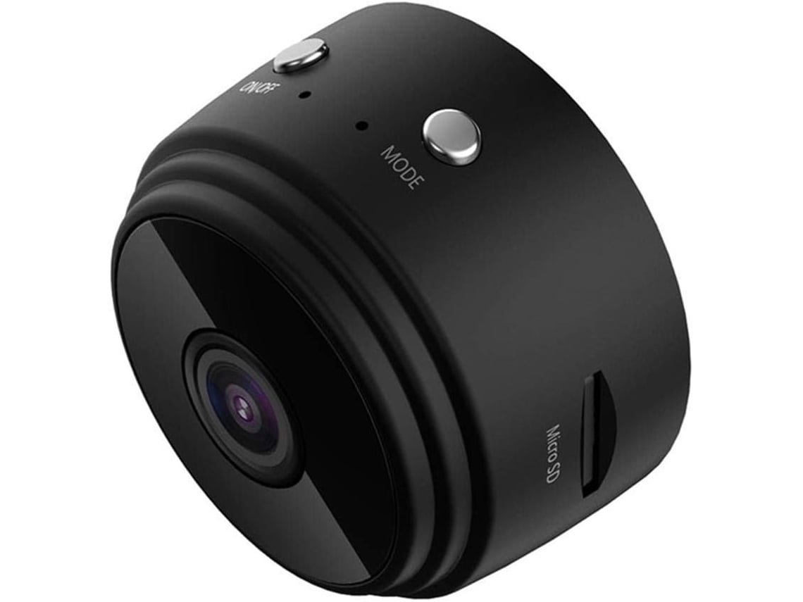 Minicámara Wifi Hd 1080p Negra Con Detección De Movimiento*