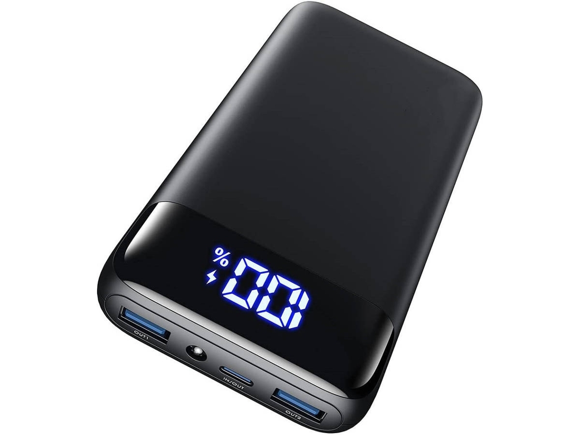 Cargador Banco Energia Led Carregamento Rápido Portátil YIZHOOD Tecido Negro