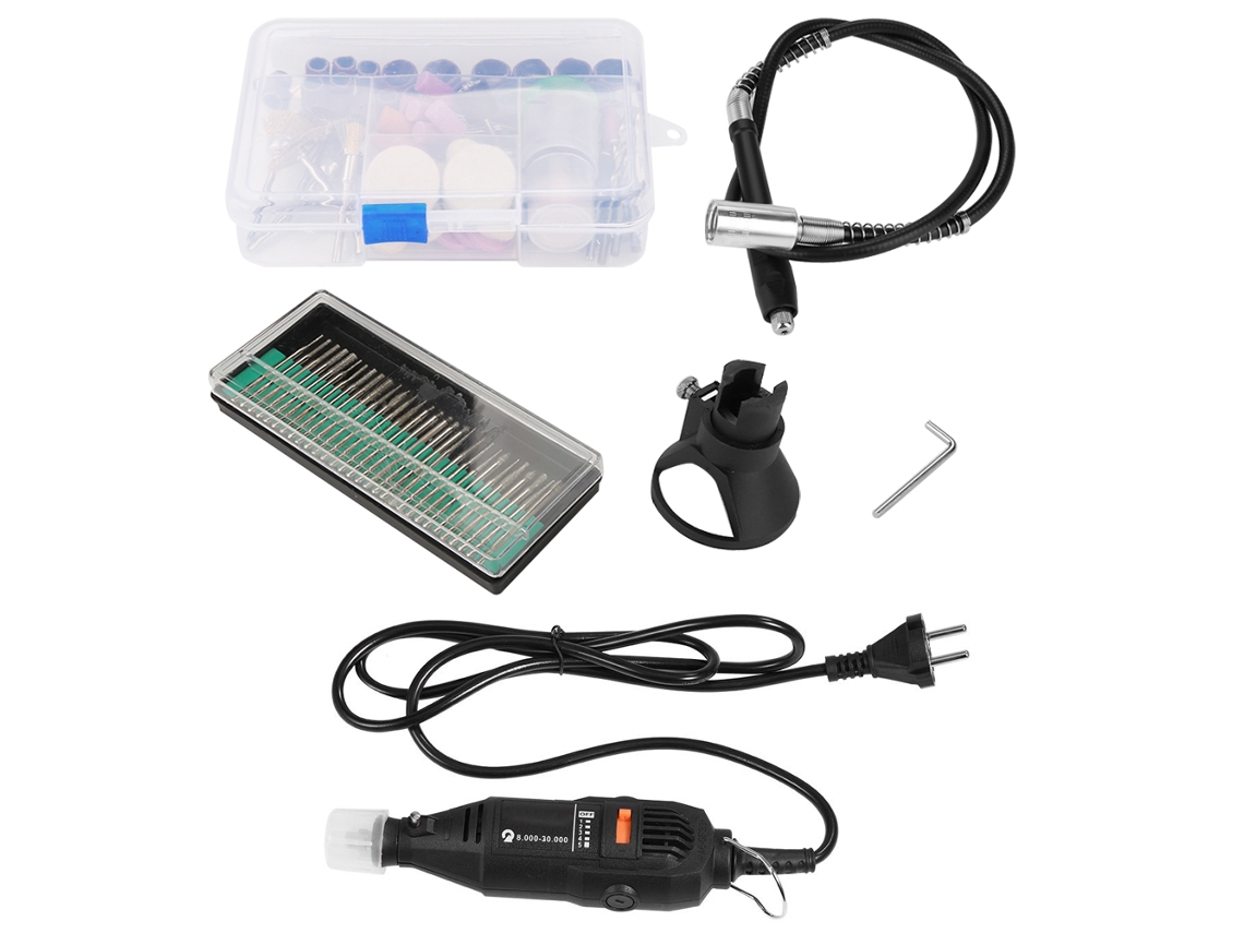 Mini Molinillo Eléctrico Rotativo De 180 Piezas, 110/130 W, Con Accesorios Y Eje Flexible.